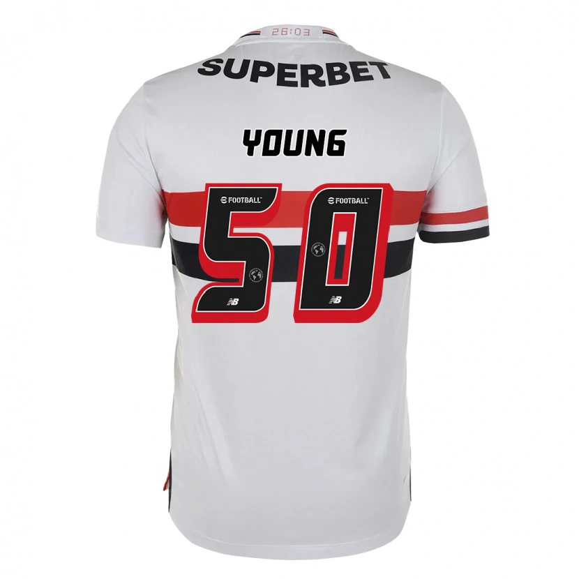 Danxen Homme Maillot Young #50 Rouge Noir Blanc Tenues Domicile 2025/26 T-Shirt