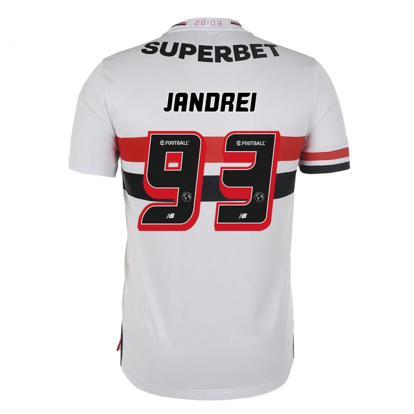 Danxen Homme Maillot Jandrei #93 Rouge Noir Blanc Tenues Domicile 2025/26 T-Shirt