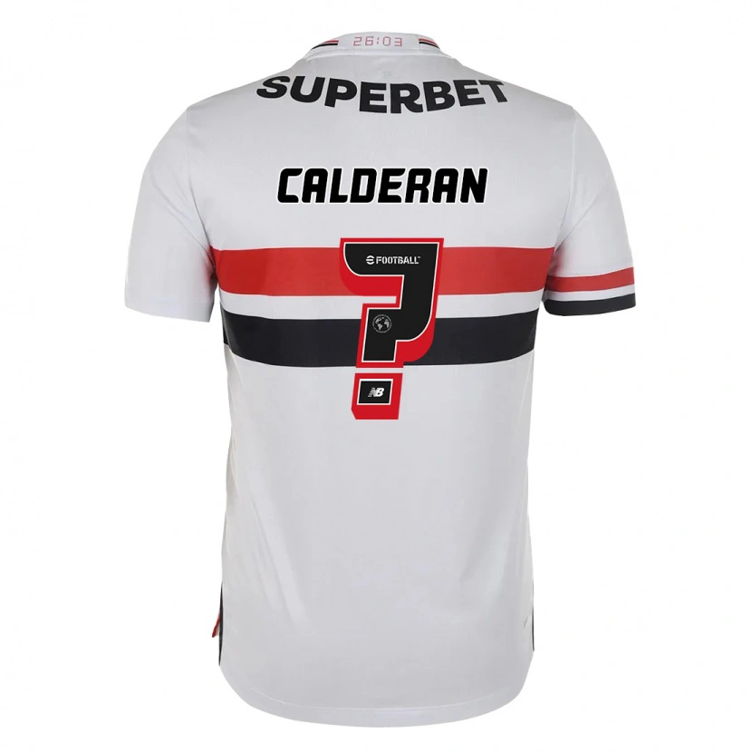 Danxen Homme Maillot Bruna Calderan #0 Noir Rouge Tenues Domicile 2025/26 T-Shirt