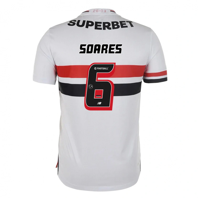 Danxen Homme Maillot Jéssica Soares #6 Rouge Noir Blanc Tenues Domicile 2025/26 T-Shirt