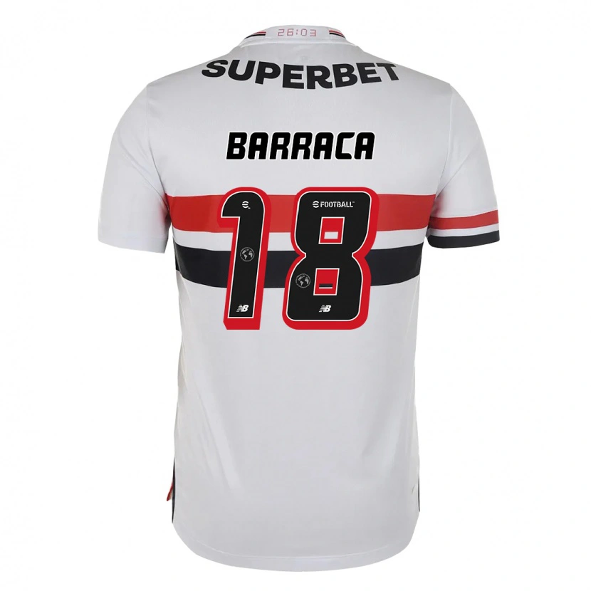 Danxen Homme Maillot Barraca #18 Rouge Noir Blanc Tenues Domicile 2025/26 T-Shirt