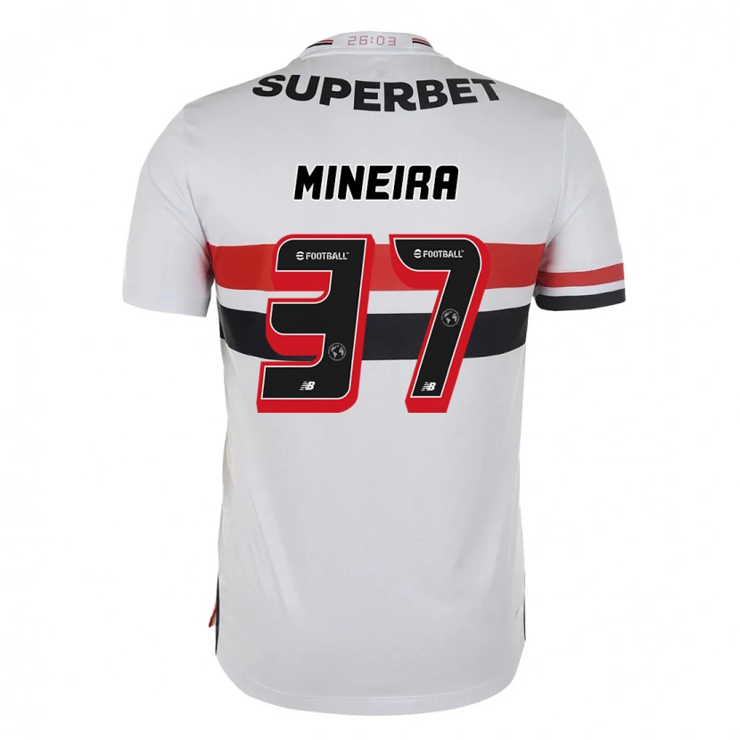 Danxen Homme Maillot Rafa Mineira #37 Rouge Noir Blanc Tenues Domicile 2025/26 T-Shirt