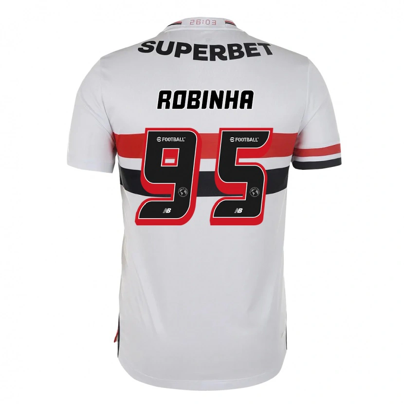 Danxen Homme Maillot Robinha #95 Rouge Noir Blanc Tenues Domicile 2025/26 T-Shirt