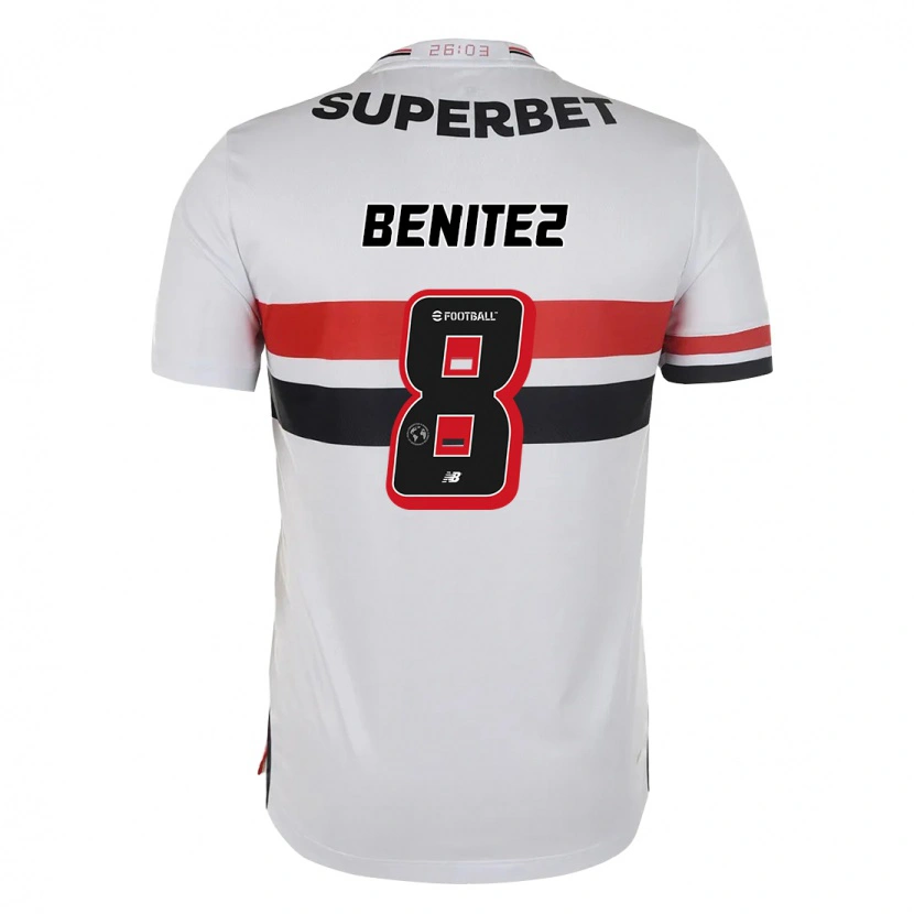 Danxen Homme Maillot Martin Benitez #8 Rouge Noir Blanc Tenues Domicile 2025/26 T-Shirt