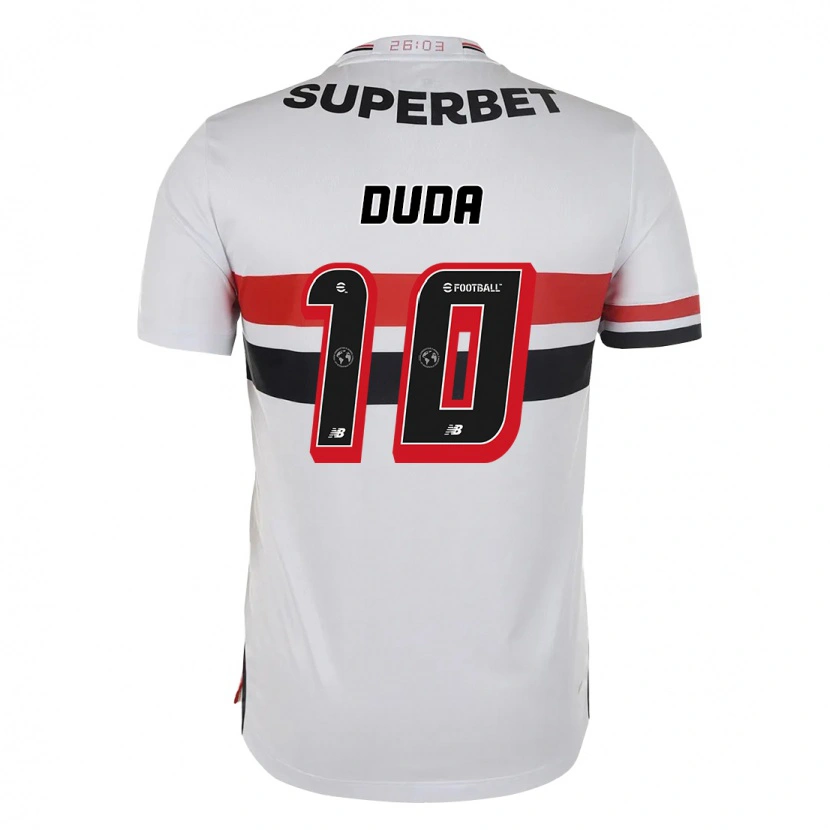 Danxen Homme Maillot Duda #10 Rouge Noir Blanc Tenues Domicile 2025/26 T-Shirt