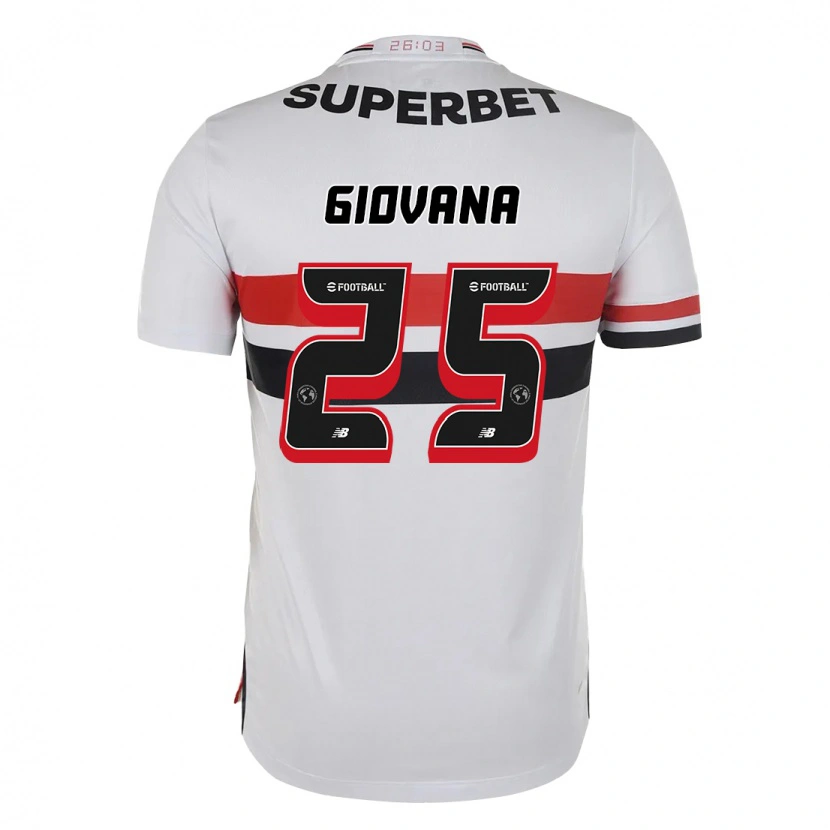 Danxen Homme Maillot Giovana #25 Rouge Noir Blanc Tenues Domicile 2025/26 T-Shirt