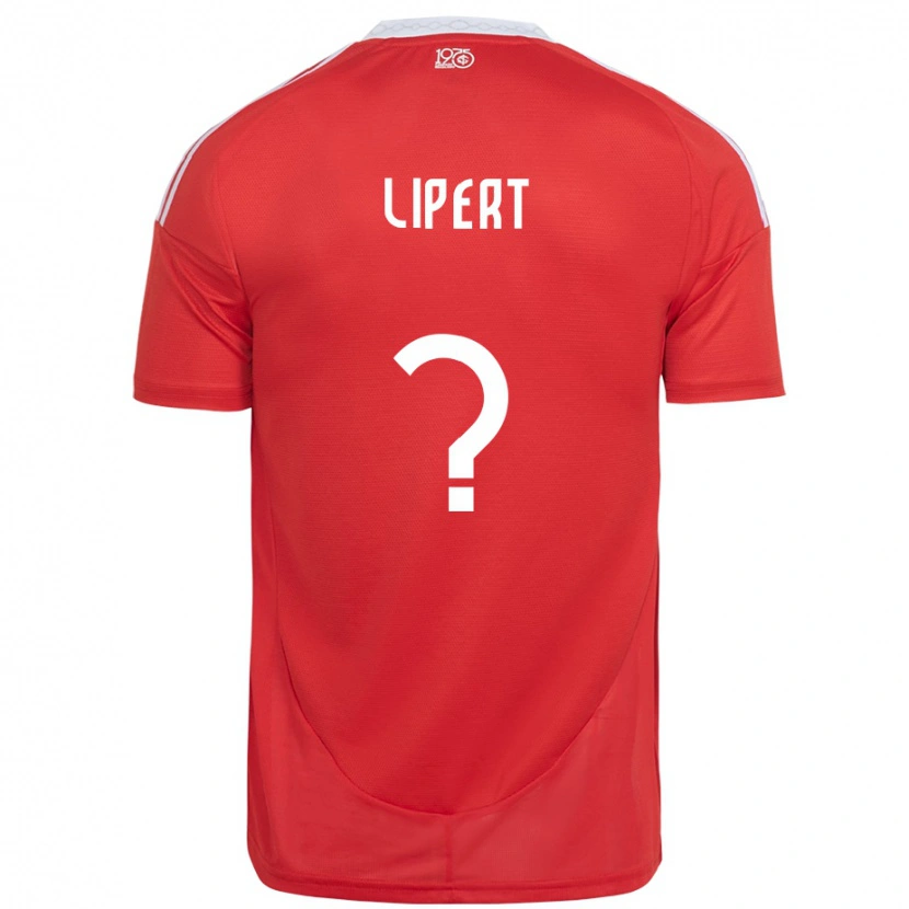 Danxen Homme Maillot Henrique Lipert #0 Blanc Rouge Tenues Domicile 2025/26 T-Shirt