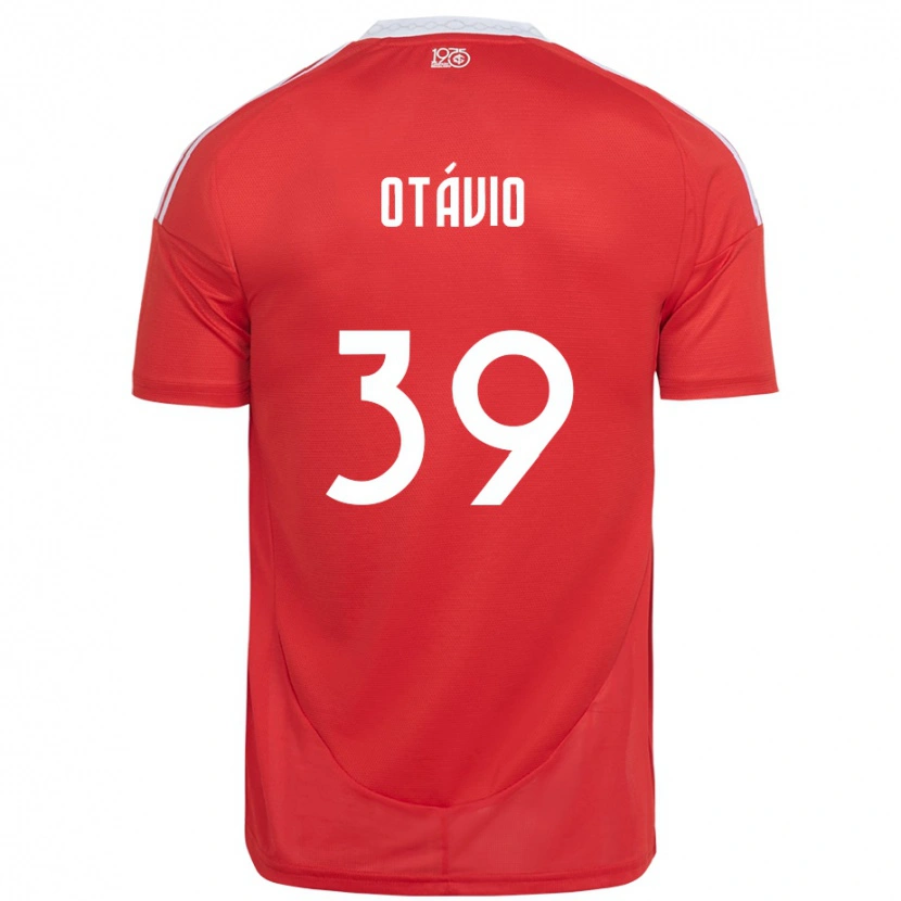 Danxen Homme Maillot Luis Otávio #39 Rouge Blanc Tenues Domicile 2025/26 T-Shirt