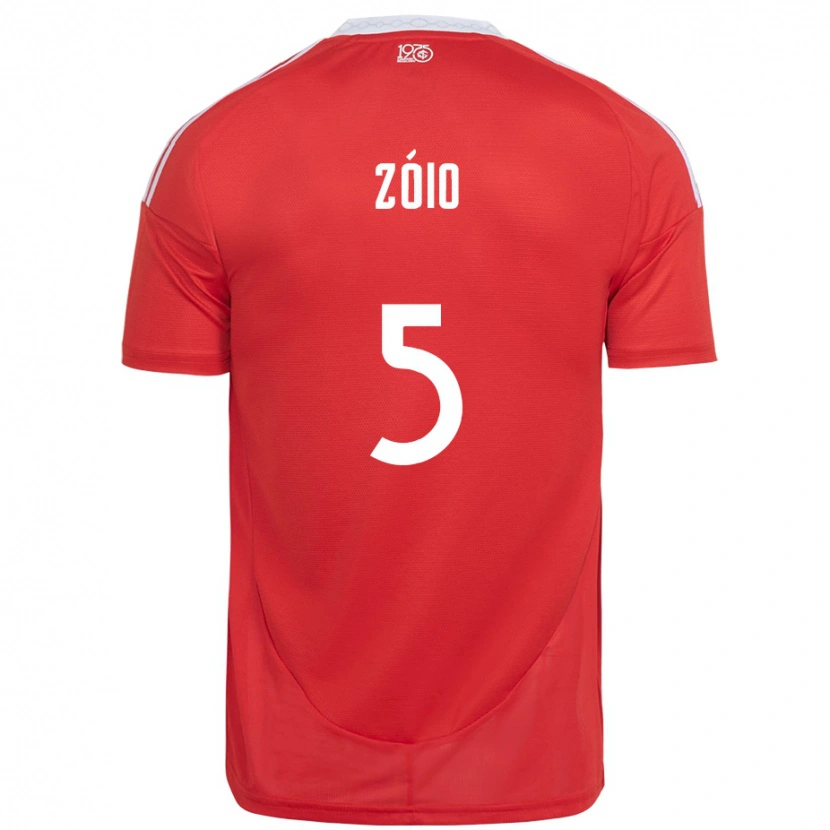 Danxen Homme Maillot Zóio #5 Rouge Blanc Tenues Domicile 2025/26 T-Shirt