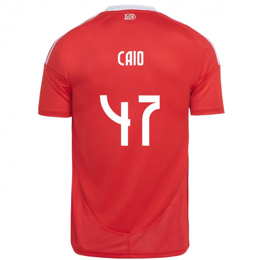Danxen Homme Maillot Caio Vidal #47 Blanc Rouge Tenues Domicile 2025/26 T-Shirt
