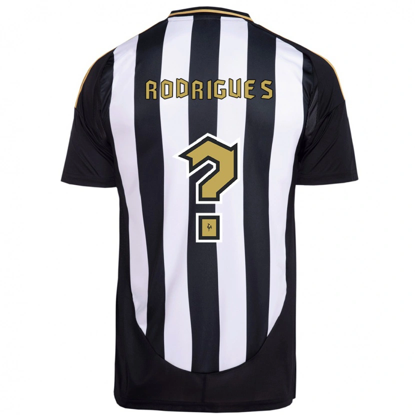 Danxen Homme Maillot Vinicius Rodrigues #0 Blanc Noir Tenues Domicile 2025/26 T-Shirt