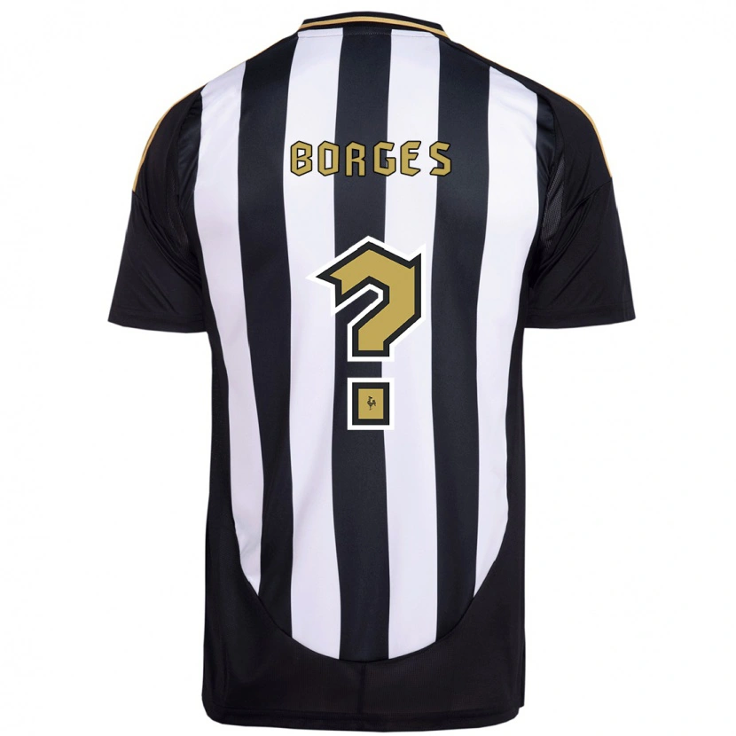 Danxen Homme Maillot Leo Borges #0 Blanc Noir Tenues Domicile 2025/26 T-Shirt