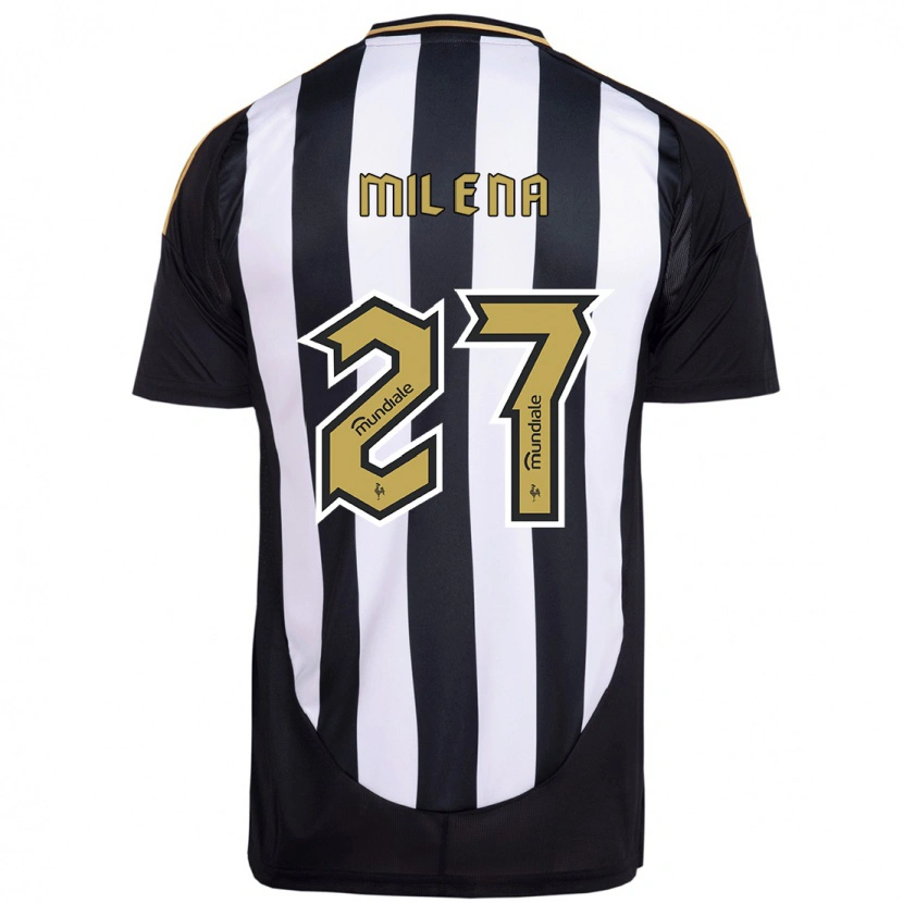 Danxen Homme Maillot Milena #27 Blanc Noir Tenues Domicile 2025/26 T-Shirt
