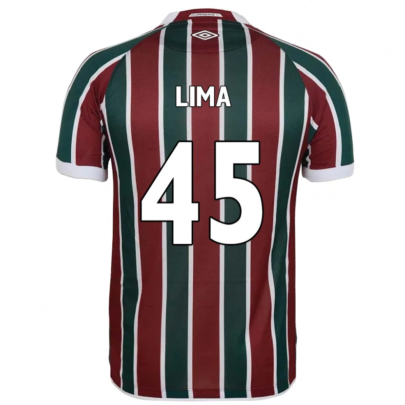 Danxen Homme Maillot Lima #45 Blanc Vert Bordeaux Tenues Domicile 2025/26 T-Shirt