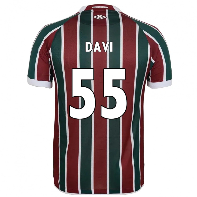 Danxen Homme Maillot Wallace Davi #55 Blanc Vert Bordeaux Tenues Domicile 2025/26 T-Shirt