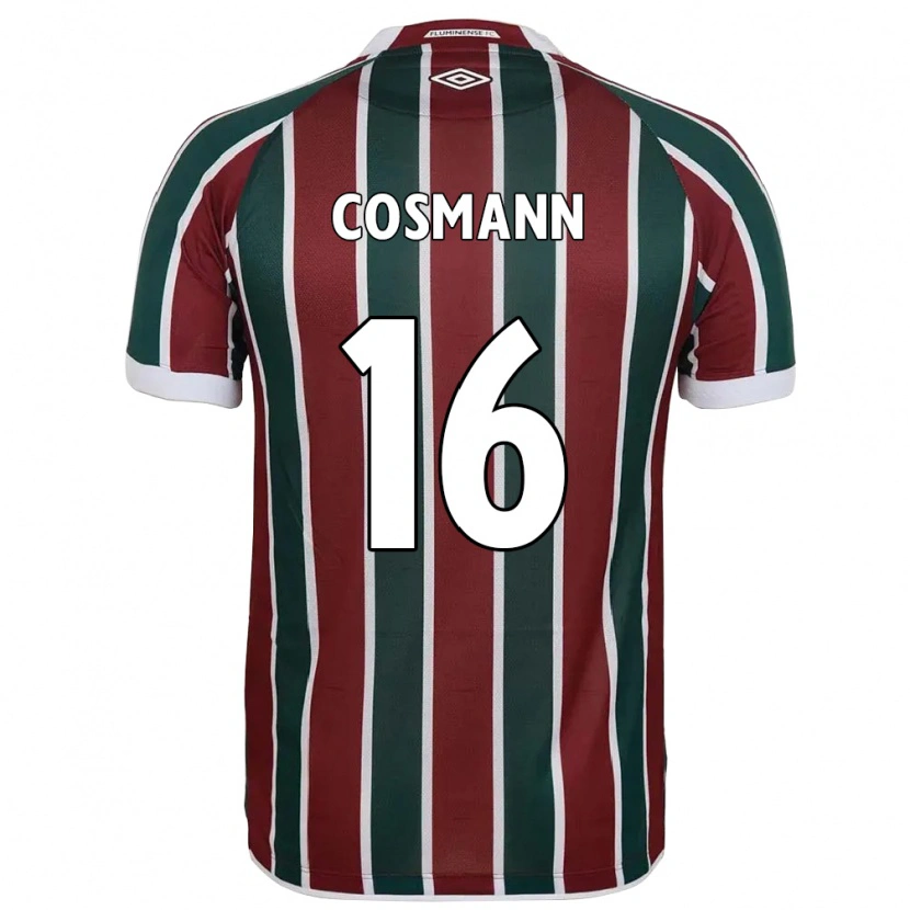 Danxen Homme Maillot Yasmin Cosmann #16 Vert Bordeaux Blanc Tenues Domicile 2025/26 T-Shirt