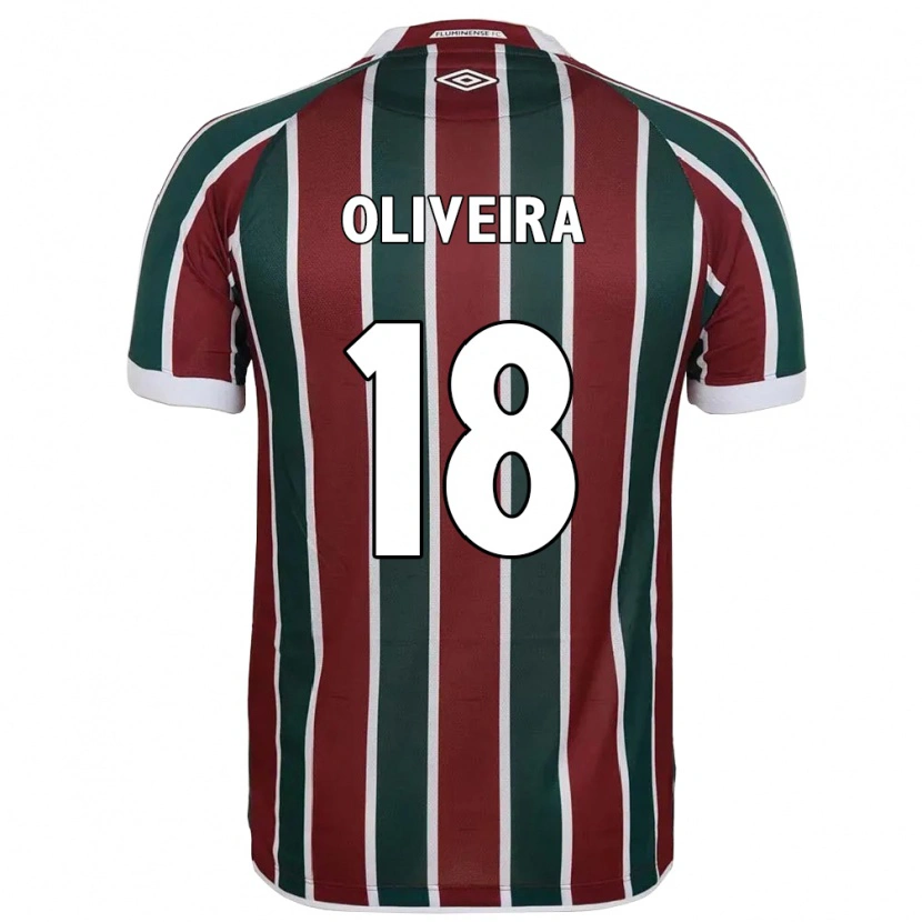 Danxen Homme Maillot Camila Oliveira #18 Vert Bordeaux Blanc Tenues Domicile 2025/26 T-Shirt