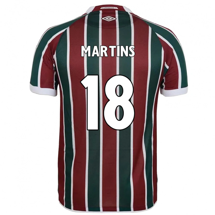 Danxen Homme Maillot Matheus Martins #18 Blanc Vert Bordeaux Tenues Domicile 2025/26 T-Shirt