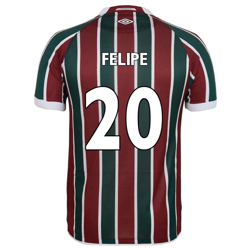 Danxen Homme Maillot Yago Felipe #20 Blanc Vert Bordeaux Tenues Domicile 2025/26 T-Shirt