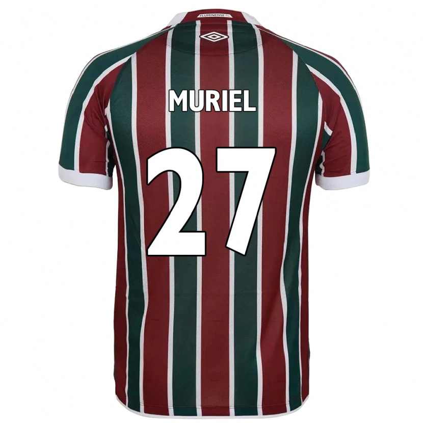 Danxen Homme Maillot Muriel #27 Blanc Vert Bordeaux Tenues Domicile 2025/26 T-Shirt