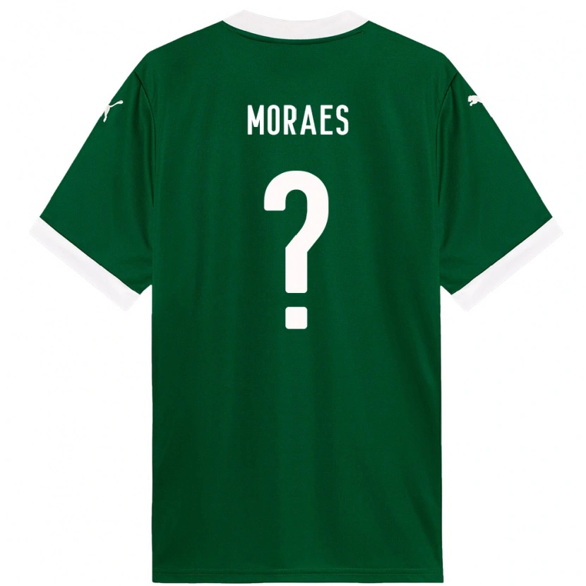 Danxen Homme Maillot Kauã Moraes #0 Blanc Vert Tenues Domicile 2025/26 T-Shirt