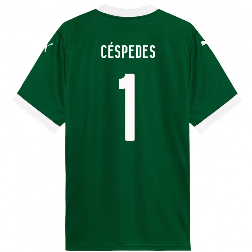 Danxen Homme Maillot Antonio Céspedes #1 Vert Blanc Tenues Domicile 2025/26 T-Shirt