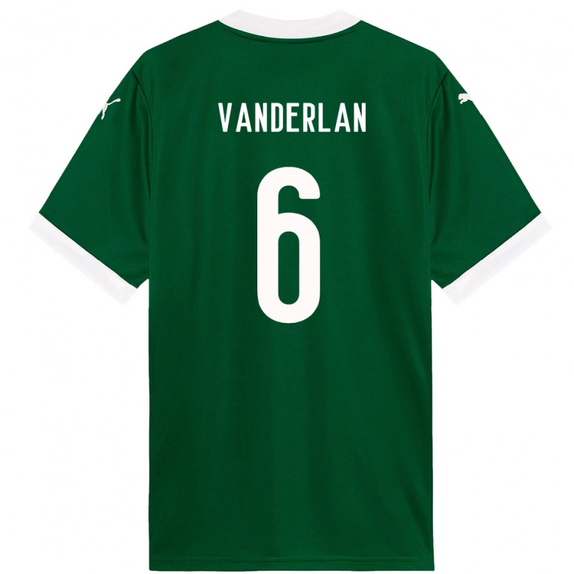 Danxen Homme Maillot Vanderlan #6 Blanc Vert Tenues Domicile 2025/26 T-Shirt