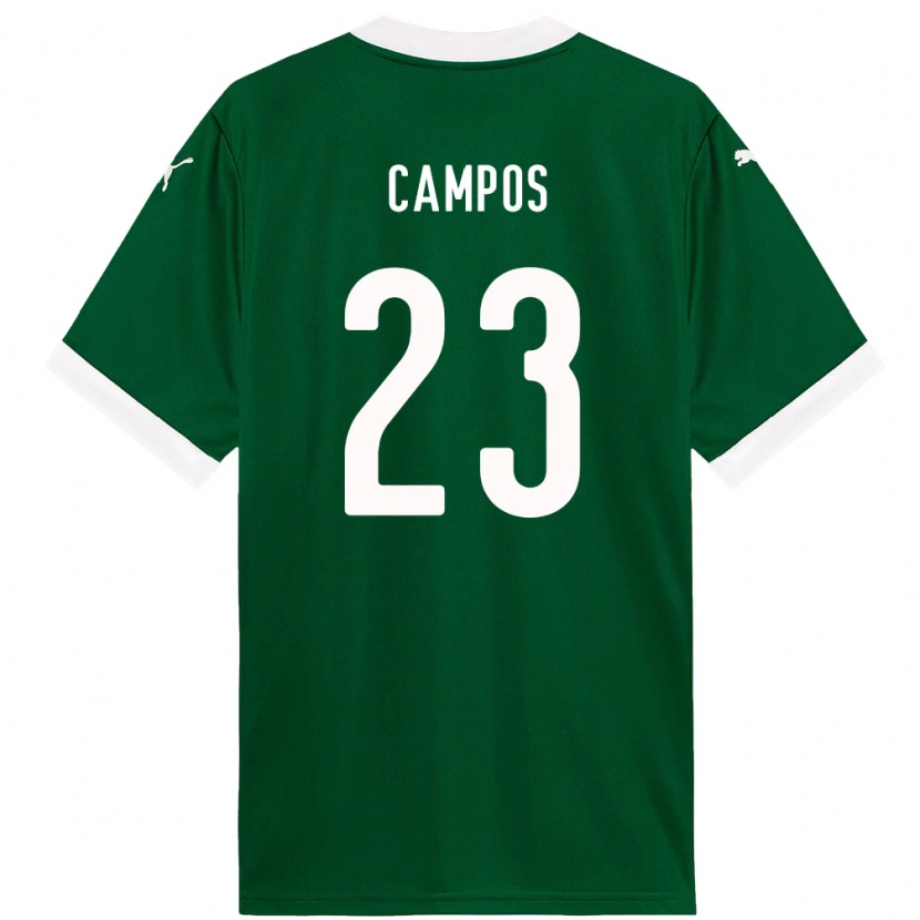 Danxen Homme Maillot Victor Campos #23 Vert Blanc Tenues Domicile 2025/26 T-Shirt