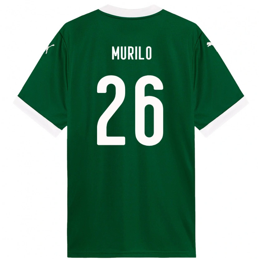 Danxen Homme Maillot Murilo #26 Blanc Vert Tenues Domicile 2025/26 T-Shirt