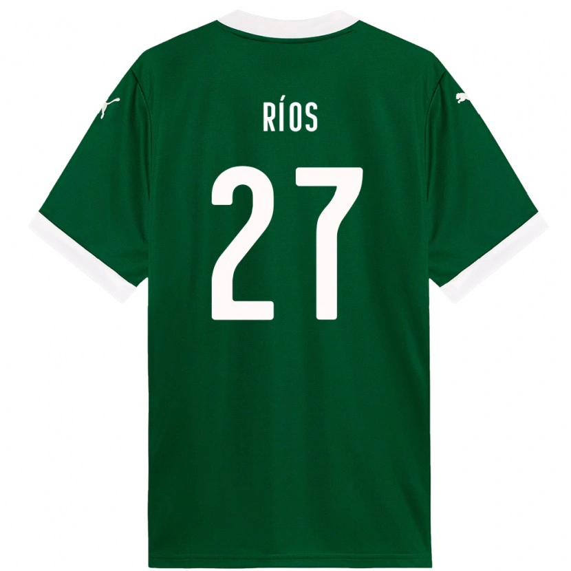 Danxen Homme Maillot Richard Ríos #27 Blanc Vert Tenues Domicile 2025/26 T-Shirt