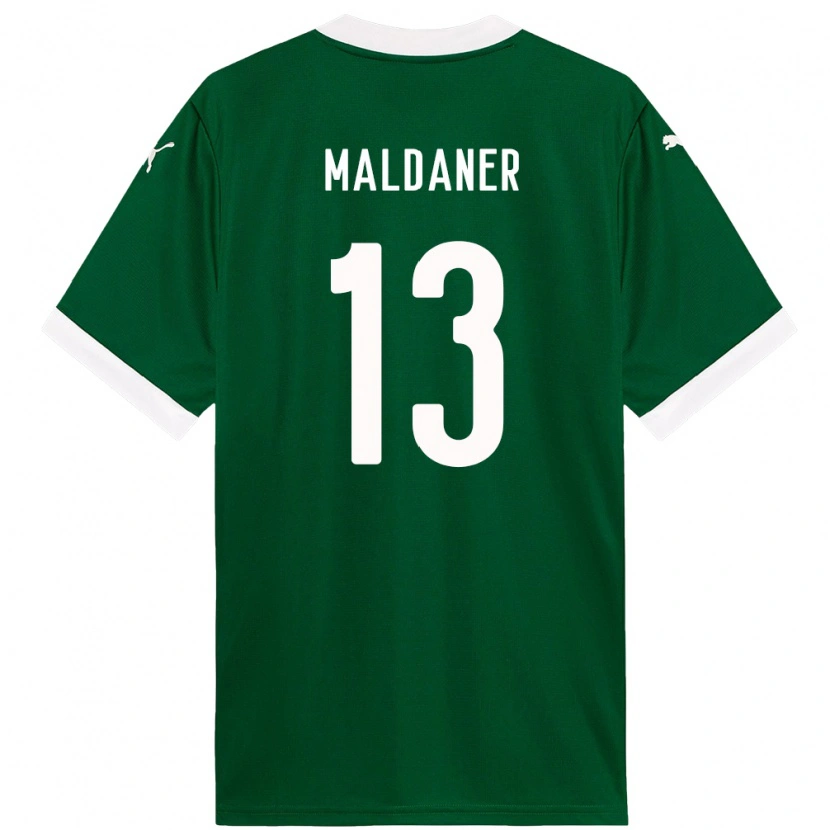 Danxen Homme Maillot Pati Maldaner #13 Blanc Vert Tenues Domicile 2025/26 T-Shirt