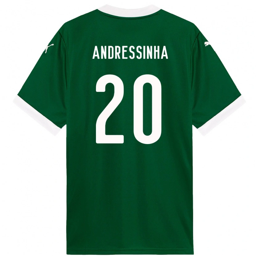 Danxen Homme Maillot Andressinha #20 Blanc Vert Tenues Domicile 2025/26 T-Shirt