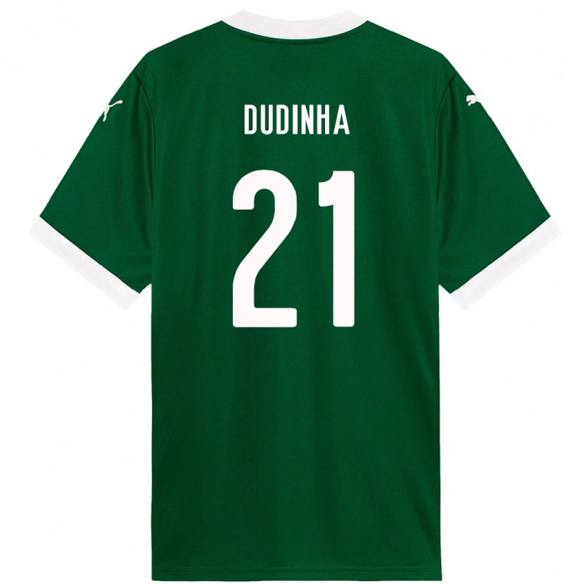 Danxen Homme Maillot Dudinha #21 Vert Blanc Tenues Domicile 2025/26 T-Shirt