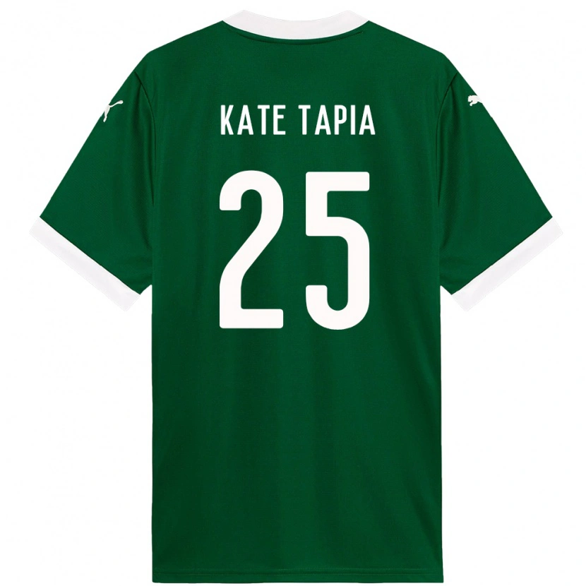Danxen Homme Maillot Kate Tapia #25 Vert Blanc Tenues Domicile 2025/26 T-Shirt