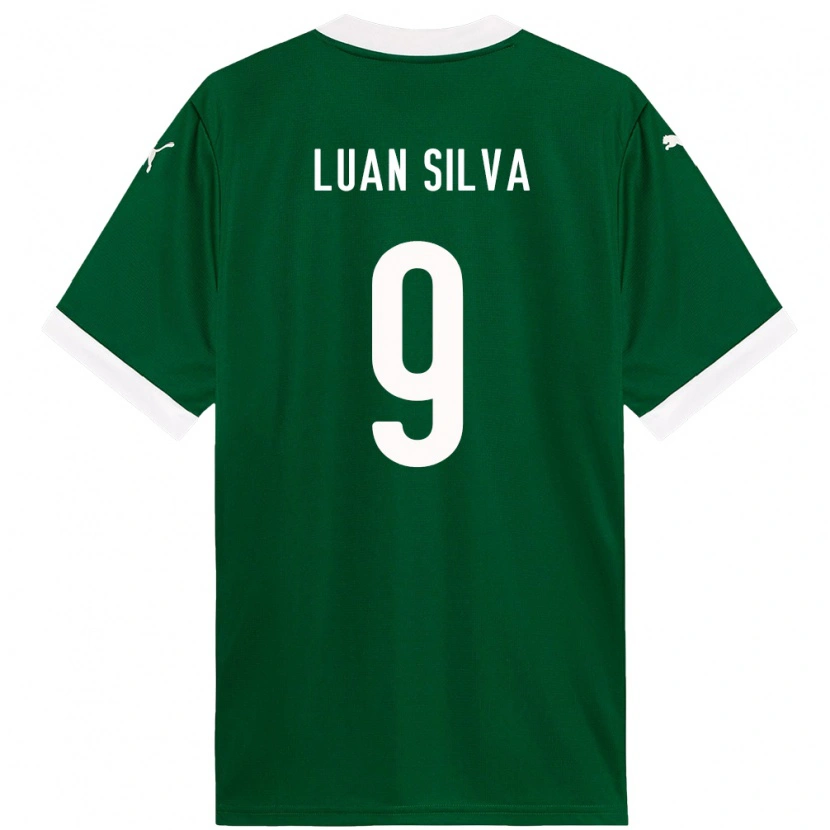Danxen Homme Maillot Luan Silva #9 Blanc Vert Tenues Domicile 2025/26 T-Shirt