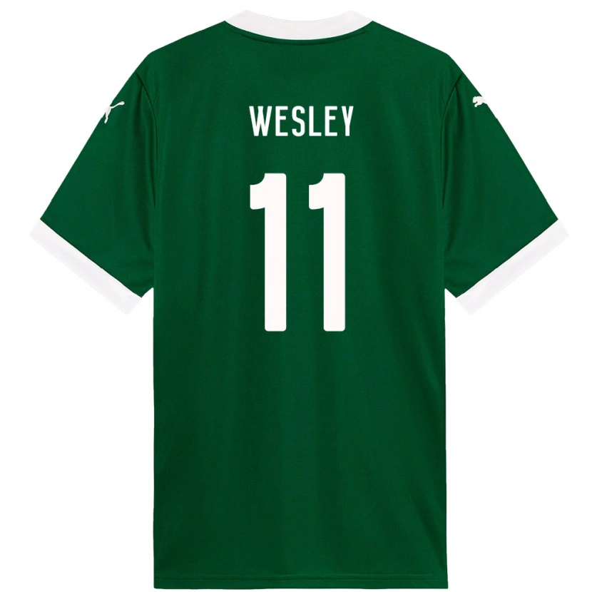 Danxen Homme Maillot Wesley #11 Vert Blanc Tenues Domicile 2025/26 T-Shirt
