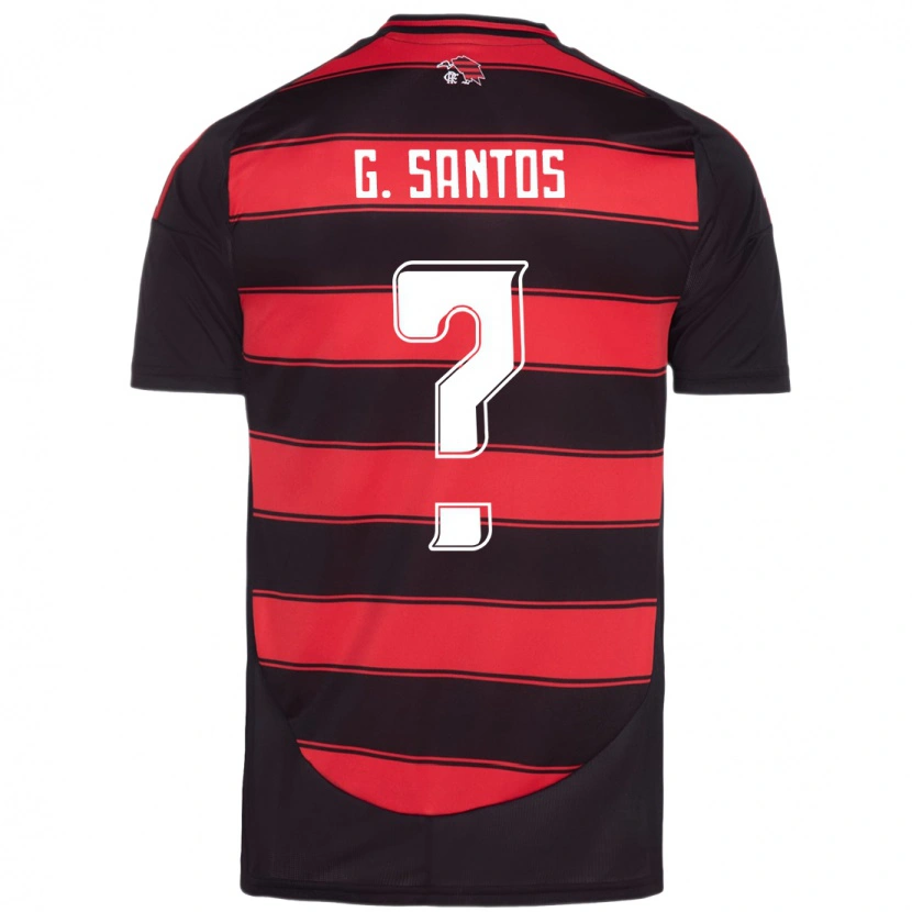 Danxen Homme Maillot Guilherme Santos #0 Blanc Rouge Tenues Domicile 2025/26 T-Shirt