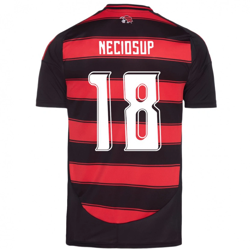 Danxen Homme Maillot Adriano Neciosup #18 Blanc Rouge Tenues Domicile 2025/26 T-Shirt