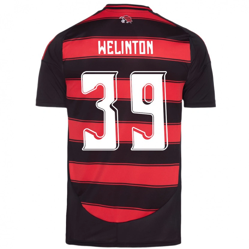 Danxen Homme Maillot Zé Welinton #39 Rouge Noir Tenues Domicile 2025/26 T-Shirt
