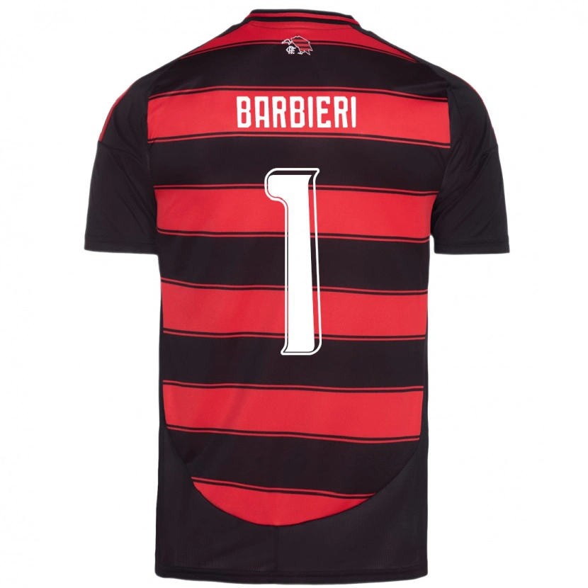 Danxen Homme Maillot Gabi Barbieri #1 Blanc Rouge Tenues Domicile 2025/26 T-Shirt
