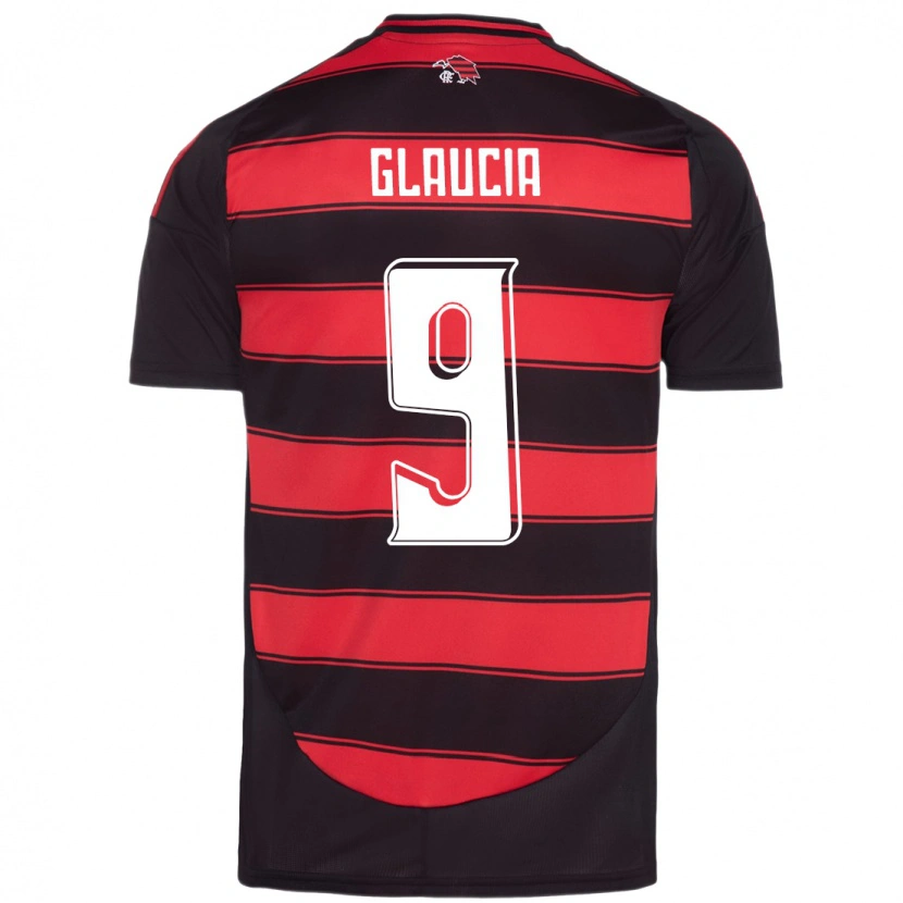 Danxen Homme Maillot Glaucia #9 Rouge Noir Tenues Domicile 2025/26 T-Shirt