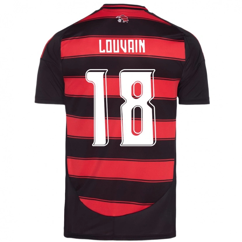 Danxen Homme Maillot Gaby Louvain #18 Blanc Rouge Tenues Domicile 2025/26 T-Shirt