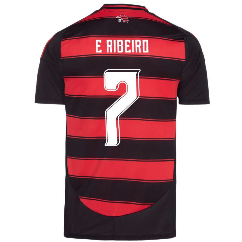 Danxen Homme Maillot Everton Ribeiro #7 Blanc Rouge Tenues Domicile 2025/26 T-Shirt