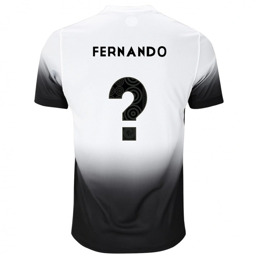 Danxen Homme Maillot Luiz Fernando #0 Blanc Noir Tenues Domicile 2025/26 T-Shirt