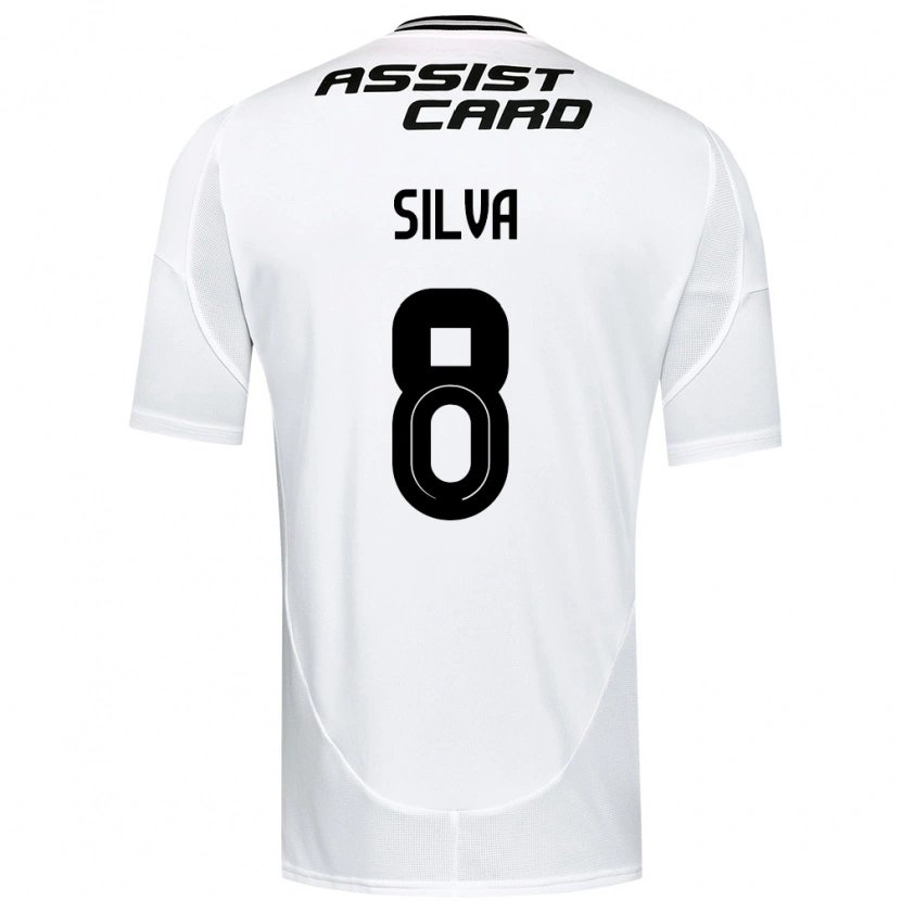 Danxen Homme Maillot Bastián Silva #8 Noir Blanc Tenues Domicile 2025/26 T-Shirt