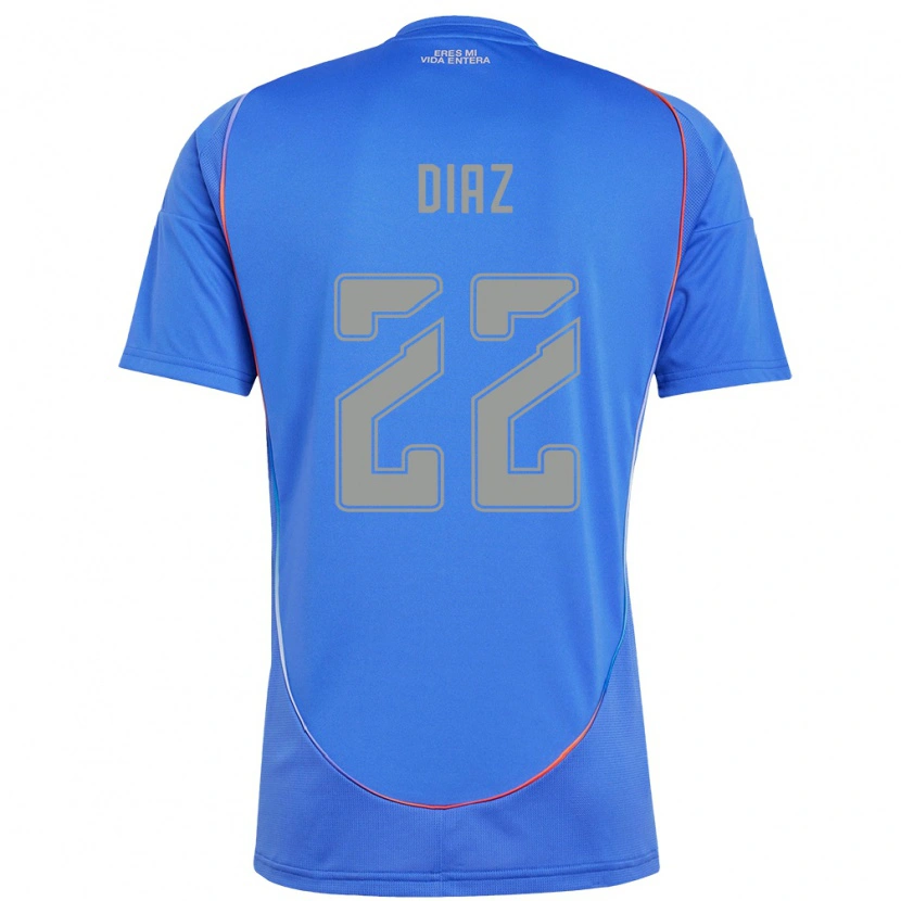 Danxen Homme Maillot Valentina Díaz #22 Bleu Ciel Tenues Domicile 2025/26 T-Shirt