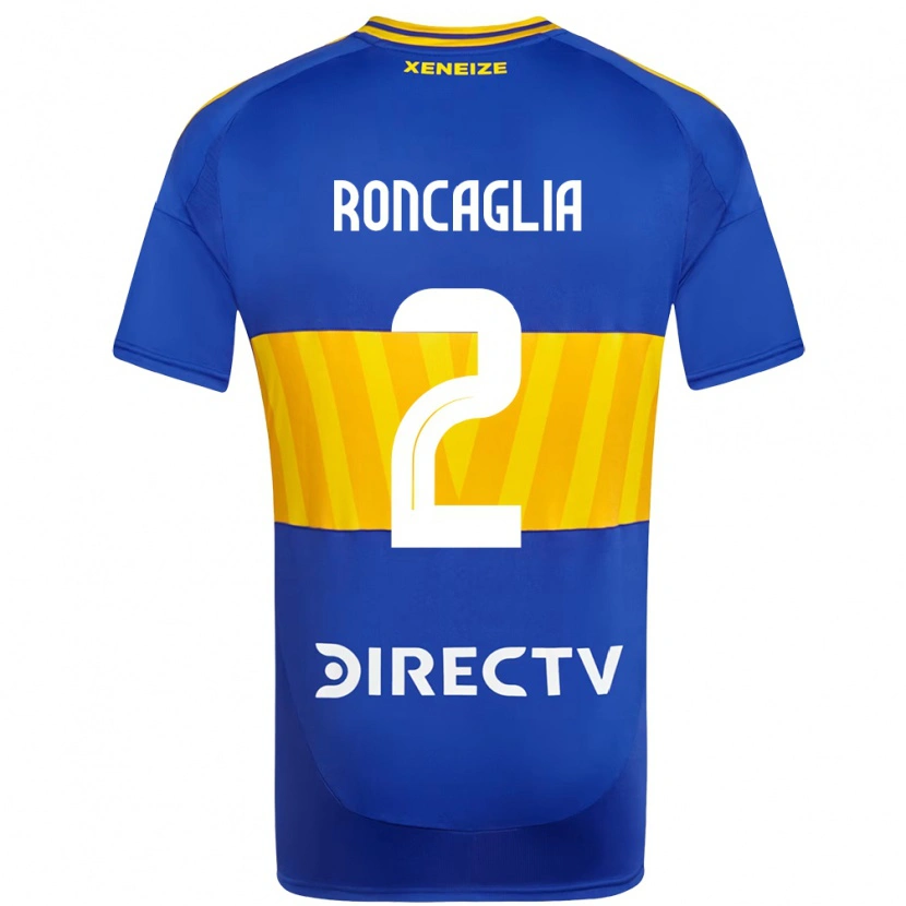 Danxen Homme Maillot Facundo Roncaglia #2 Bleu Royal Jaune Tenues Domicile 2025/26 T-Shirt