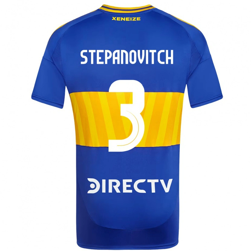 Danxen Homme Maillot Nicolás Stepanovitch #3 Bleu Royal Jaune Tenues Domicile 2025/26 T-Shirt