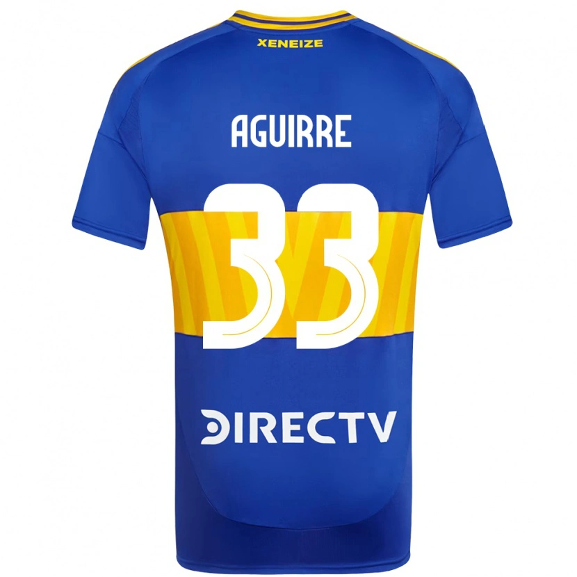 Danxen Homme Maillot Brian Aguirre #33 Bleu Royal Jaune Tenues Domicile 2025/26 T-Shirt