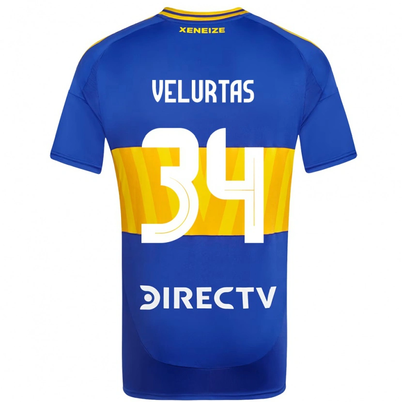 Danxen Homme Maillot Pedro Velurtas #34 Bleu Royal Jaune Tenues Domicile 2025/26 T-Shirt
